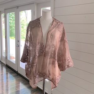[3 for $30] “Sage” Embroidered Lace Kimono Top